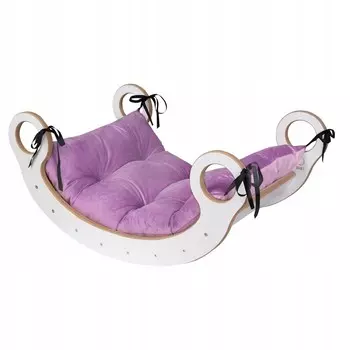 Монтессори-качалка, балансировочная доска, Розовая подушка, СЕРТИФИКАТ, 74 см Gugi