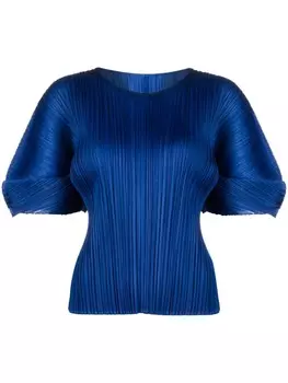 Monthly Colors August блузка плиссе Pleats Please Issey Miyake, синий