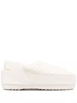 Moon Boot дутые мюли Evolution с ремешком на пятке, нейтральный цвет