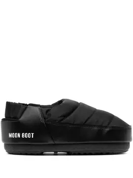 Moon Boot дутые слиперы с эластичной вставкой, черный