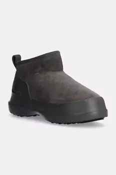 Moon Boot зимние замшевые ботинки MB LUNA LOW BOOT SUEDE, серый