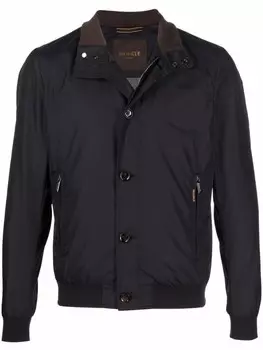 Moorer бомбер на пуговицах, синий