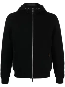 Moorer Brigno-MRW zip-up hooded jacket, черный