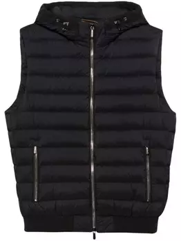 Moorer дутый жилет на молнии, серый