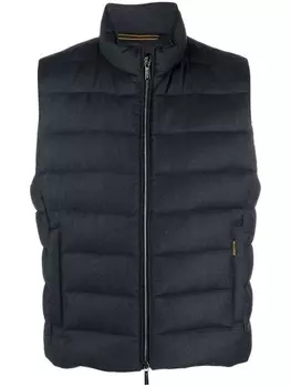 Moorer дутый жилет на молнии, синий