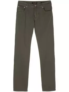 Moorer джинсы Credi slim-cut, зеленый