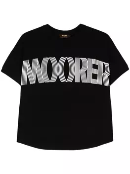 Moorer футболка Olisa-JFL с аппликацией логотипа, черный