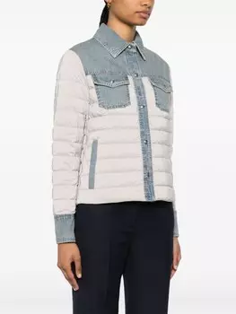 Moorer куртка Esper со вставками из денима, серый