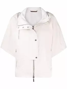 Moorer легкая куртка с короткими рукавами и капюшоном, нейтральный цвет