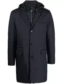 Moorer однобортный пуховик Redon, синий