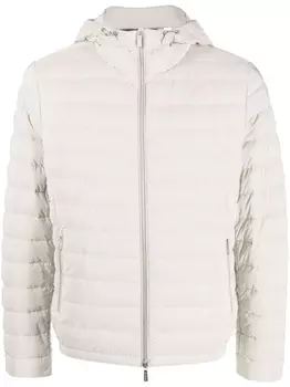 Moorer пуховик с капюшоном, нейтральный цвет