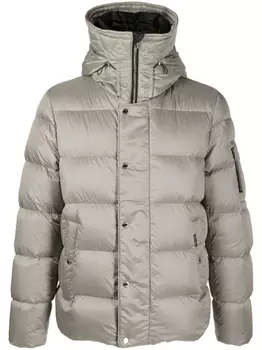 Moorer quilted hooded padded jacket, нейтральный цвет