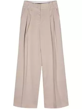 Moorer широкие брюки Riven-NTF, нейтральный цвет