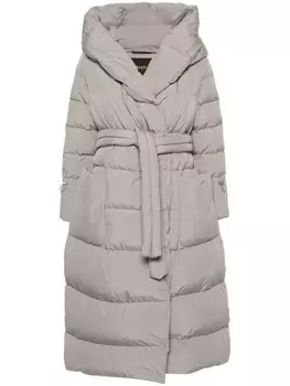 Moorer стеганое пальто макси Manila, серый