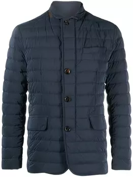 Moorer стеганое пальто на пуговицах, синий