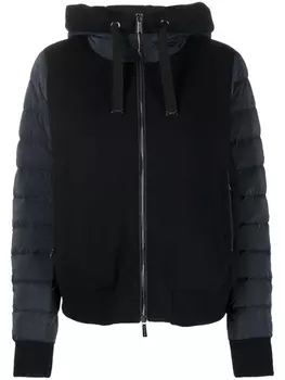 Moorer zip-up padded down jacket, черный