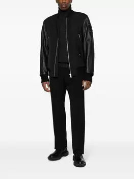 Moose Knuckles бомбер со вставками, черный