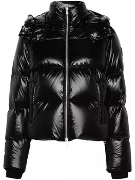 Moose Knuckles куртка с нашивкой-логотипом, черный