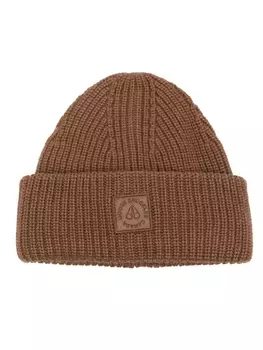 Moose Knuckles logo-patch ribbed-knit beanie, коричневый