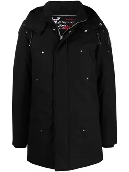 Moose Knuckles пуховик с подкладкой из овчины, черный