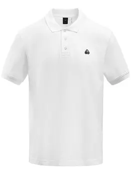 Moose Knuckles рубашка поло с вышитым логотипом, белый