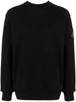 Moose Knuckles толстовка Brooklyn с логотипом, черный