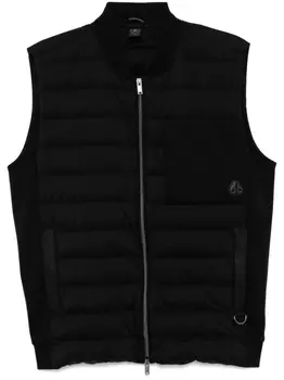 Moose Knuckles жилет с нашивкой-логотипом, черный