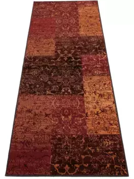 Моя домашняя дорожка "Bennet", прямоугольная, винтажный дизайн, плоская дорожка, мостик, с коротким ворсом, элегантная My home 90х250 см, цвет terra