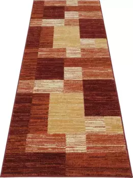 Моя домашняя дорожка "Melvin", прямоугольная, очень мягкая, плоская дорожка, мостик, клетчатый узор My home 90х250 см, красный