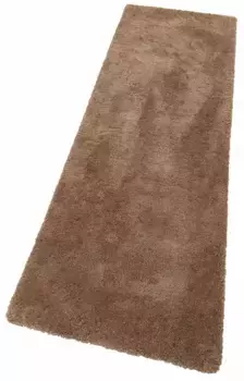 Моя домашняя лохматая дорожка "Desner", прямоугольная, высота 38 мм, особенно мягкая и пушистая благодаря микрофибре My home 67х230 см, коричневый