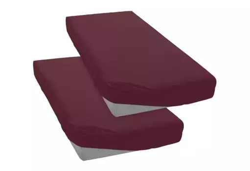 Моя домашняя простыня "BLACKBERRY", хлопок, матрасы высотой до 28 см, плоская простыня, натяжная простыня, простыня My home 90х200 см, 2 шт., цвет bordeau