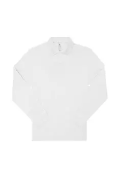 Моя рубашка поло с длинными рукавами B&C, белый