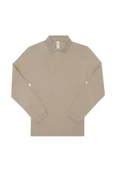 Моя рубашка поло с длинными рукавами B&C, бежевый