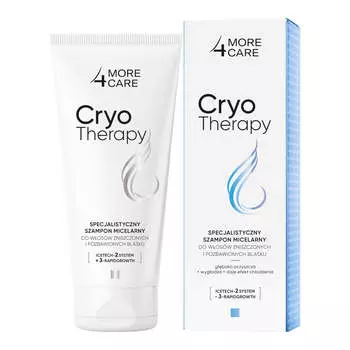 More4Care Специализированный мицеллярный шампунь криотерапия для поврежденных волос 200мл