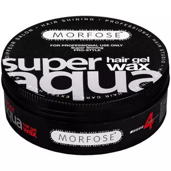 Morfose, Super Aqua Hair Gel Wax Super Shining, воск для укладки волос сильной фиксации, 150 мл