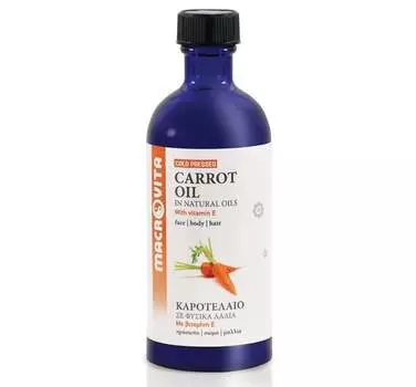 МОРКОВНОЕ МАСЛО на натуральных маслах холодного отжима с витамином Е 100мл MACROVITA