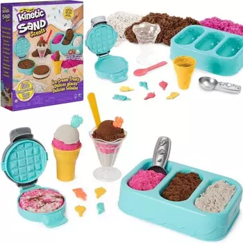 Мороженое с кинетическим песком Kinetic Sand Scented Fragrant Ice угощения магазин мороженого 3 аромата Spin Master