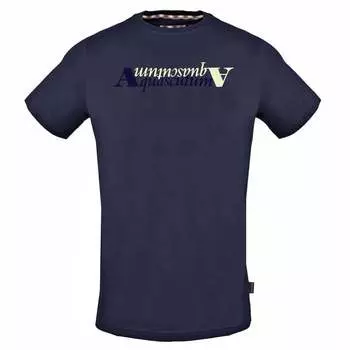 Морская футболка с отражающим логотипом Aquascutum, синий