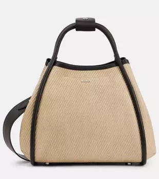 Морская маленькая сумка-тоут из рафии Max Mara, Sabbia