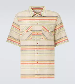 Морская полосатая кашемировая рубашка из газа God's True Cashmere, Sunset