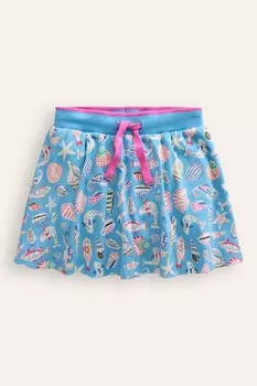 Морская юбка из джерси с принтом Boden, синий