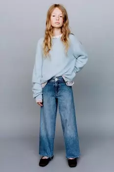 Морские джинсы ZARA, синий