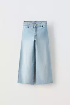 Морские джинсы ZARA, светло-синий