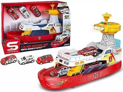 Морской паром с машинами 1:16 свет и звук Adar