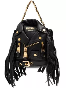 Moschino байкерский рюкзак, черный