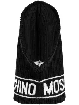 Moschino балаклава интарсической вязки, черный
