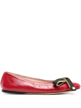 Moschino балетки с бантом, красный