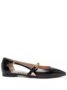 Moschino балетки с логотипом, черный