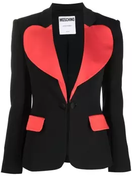 Moschino блейзер Heart, черный