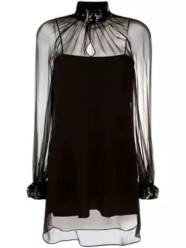 Moschino блузка с пряжкой, черный